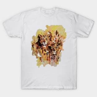 Lion acrylic painting T-Shirt